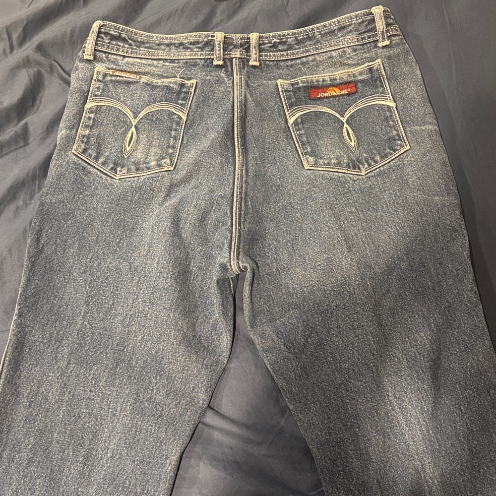 Vintage Blue Jeans with Contrast Stitching